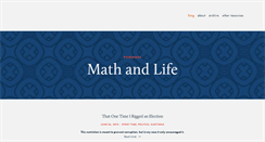 Desktop Screenshot of mathandlife.com